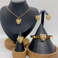 Stainless steel jewelry necklace Earrings Bracelet ring Wholesale