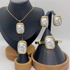 Stainless steel jewelry necklace Earrings Bracelet ring Wholesale