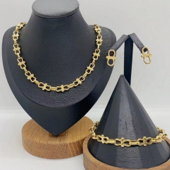 Stainless steel jewelry necklace Earrings Bracelet ring Wholesale