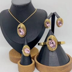 Stainless steel jewelry necklace Earrings Bracelet ring Wholesale