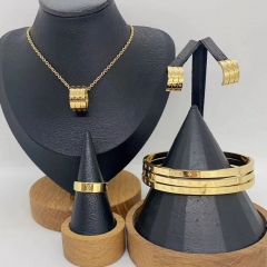 Stainless steel jewelry necklace Earrings Bracelet ring Wholesale