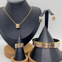 Stainless steel jewelry necklace Earrings Bracelet ring Wholesale