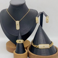 Stainless steel jewelry necklace Earrings Bracelet ring Wholesale