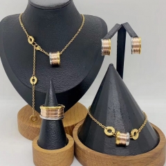 Stainless steel jewelry necklace Earrings Bracelet ring Wholesale