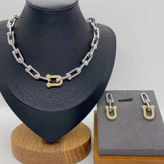 Stainless steel jewelry necklace Earrings Bracelet ring Wholesale