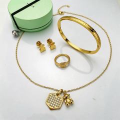 Stainless steel Tous bear jewelry set Wholesale