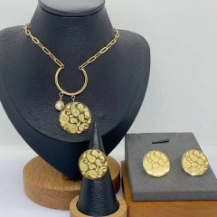 Stainless steel jewelry necklace Earrings Bracelet ring Wholesale