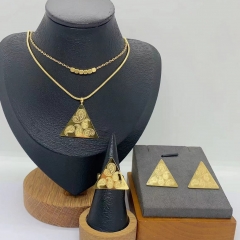 Stainless steel jewelry necklace Earrings Bracelet ring Wholesale