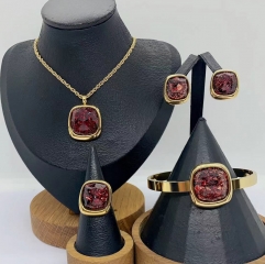 Stainless steel jewelry necklace Earrings Bracelet ring Wholesale