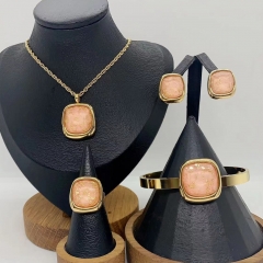 Stainless steel jewelry necklace Earrings Bracelet ring Wholesale