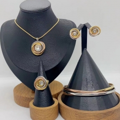Stainless steel jewelry necklace Earrings Bracelet ring Wholesale