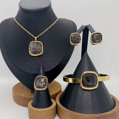 Stainless steel jewelry necklace Earrings Bracelet ring Wholesale