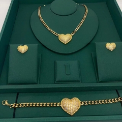 Stainless steel jewelry necklace Earrings Bracelet ring Wholesale