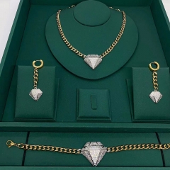 Stainless steel jewelry necklace Earrings Bracelet ring Wholesale