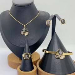Stainless steel jewelry necklace Earrings Bracelet ring Wholesale