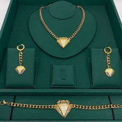 Stainless steel jewelry necklace Earrings Bracelet ring Wholesale