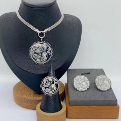Stainless steel jewelry necklace Earrings Bracelet ring Wholesale