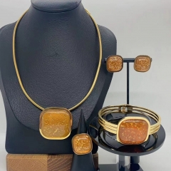 Stainless steel jewelry necklace Earrings Bracelet ring Wholesale