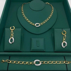 Stainless steel jewelry necklace Earrings Bracelet ring Wholesale