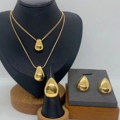 Stainless steel jewelry necklace Earrings Bracelet ring Wholesale