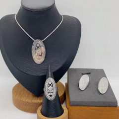 Stainless steel jewelry necklace Earrings Bracelet ring Wholesale