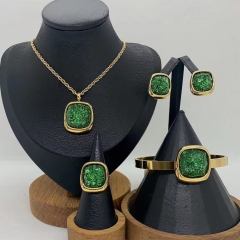 Stainless steel jewelry necklace Earrings Bracelet ring Wholesale