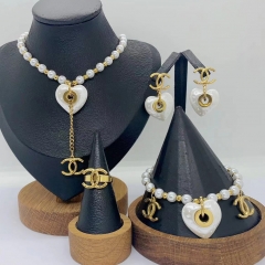 Stainless steel jewelry necklace Earrings Bracelet ring Wholesale