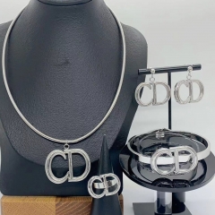Stainless steel jewelry necklace Earrings Bracelet ring Wholesale