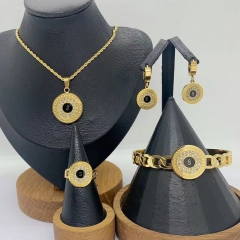 Stainless steel jewelry necklace Earrings Bracelet ring Wholesale