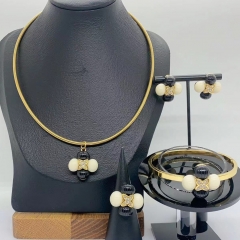 Stainless steel jewelry necklace Earrings Bracelet ring Wholesale