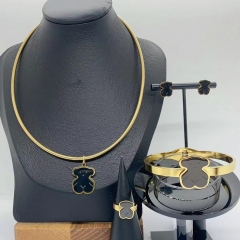 Stainless steel jewelry necklace Earrings Bracelet ring Wholesale