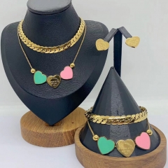 Stainless steel jewelry necklace Earrings Bracelet ring Wholesale