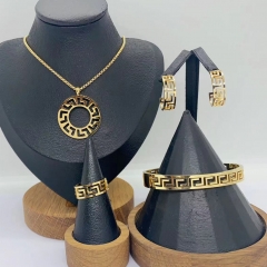 Stainless steel jewelry necklace Earrings Bracelet ring Wholesale