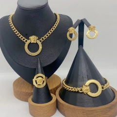 Stainless steel jewelry necklace Earrings Bracelet ring Wholesale