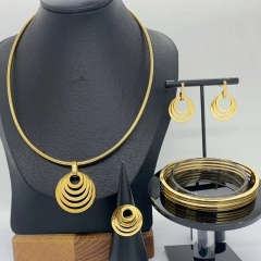 Stainless steel jewelry necklace Earrings Bracelet ring Wholesale