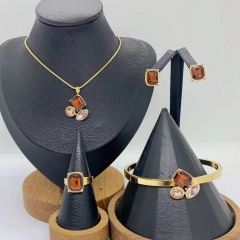 Stainless steel jewelry necklace Earrings Bracelet ring Wholesale