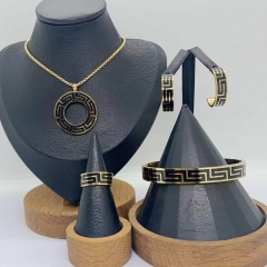 Stainless steel jewelry necklace Earrings Bracelet ring Wholesale
