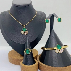 Stainless steel jewelry necklace Earrings Bracelet ring Wholesale