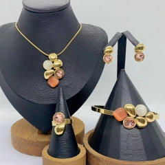 Stainless steel jewelry necklace Earrings Bracelet ring Wholesale