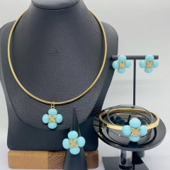 Stainless steel jewelry necklace Earrings Bracelet ring Wholesale