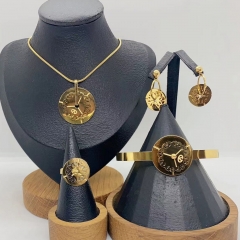 Stainless steel jewelry necklace Earrings Bracelet ring Wholesale