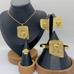Stainless steel jewelry necklace Earrings Bracelet ring Wholesale