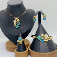 Stainless steel jewelry necklace Earrings Bracelet ring Wholesale
