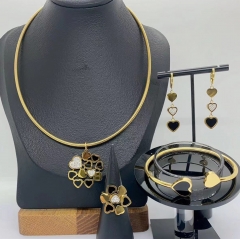 Stainless steel jewelry necklace Earrings Bracelet ring Wholesale