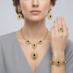 Stainless steel jewelry necklace Earrings Bracelet ring Wholesale