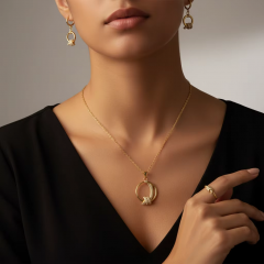 Stainless steel jewelry necklace Earrings Bracelet ring Wholesale