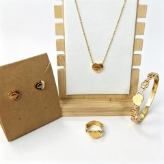 Stainless steel jewelry necklace Earrings Bracelet ring Wholesale