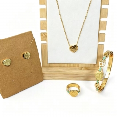 Stainless steel jewelry necklace Earrings Bracelet ring Wholesale