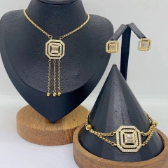 Stainless steel jewelry necklace Earrings Bracelet ring Wholesale