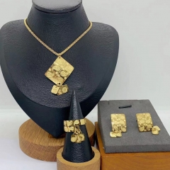 Stainless steel jewelry necklace Earrings Bracelet ring Wholesale